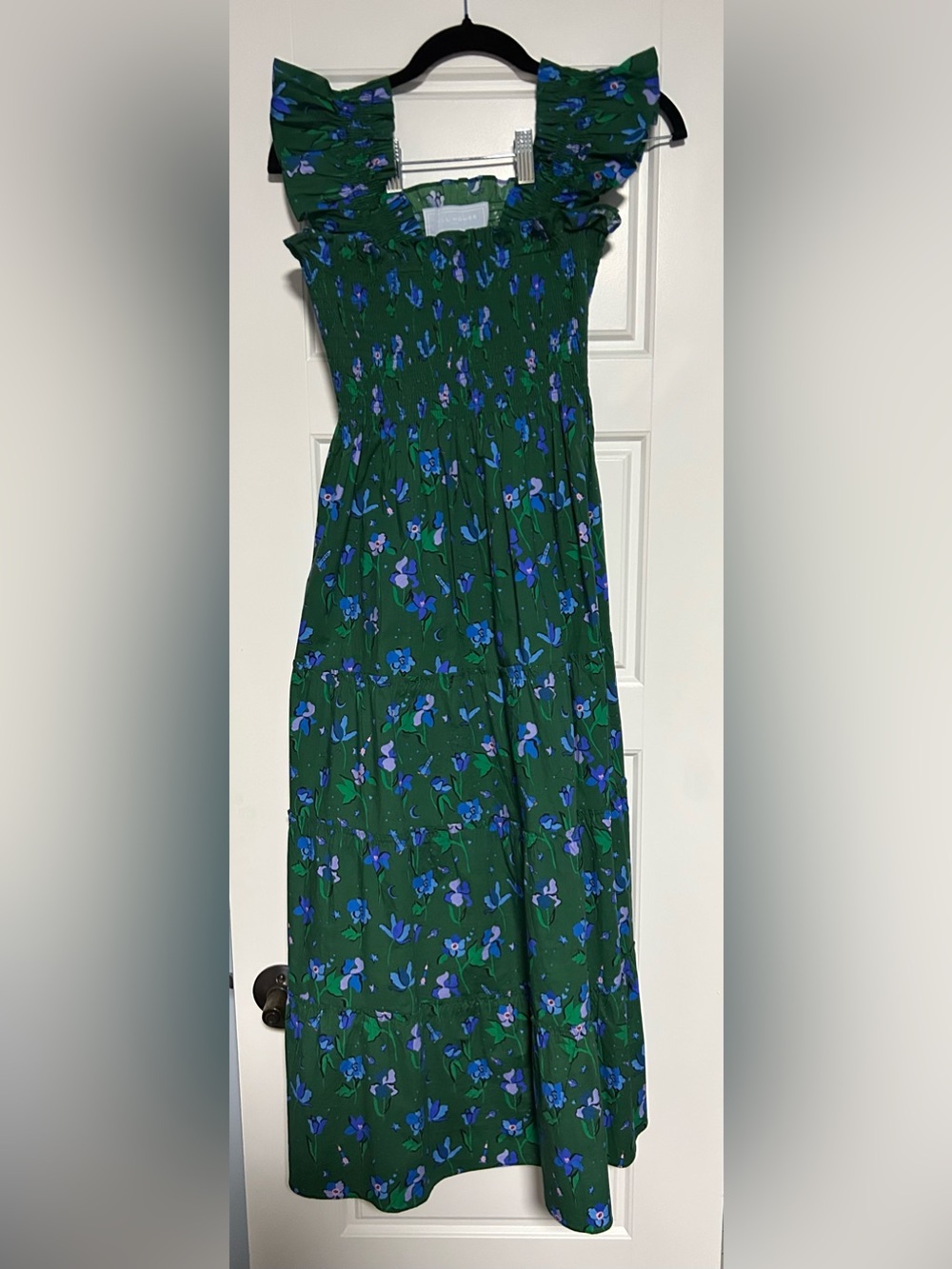 Hill House Home Ellie Nap Dress - Emerald Space Floral - Picture 3 of 6